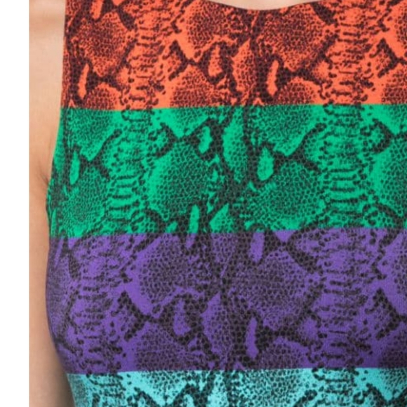 ALICE + OLIVIA Snake Print Midi Dress - Picture 11 of 12